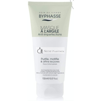 BYPHASSE Tonerde-Maske gegen Unreinheiten für Mischhaut bis fettige Haut, 150ml