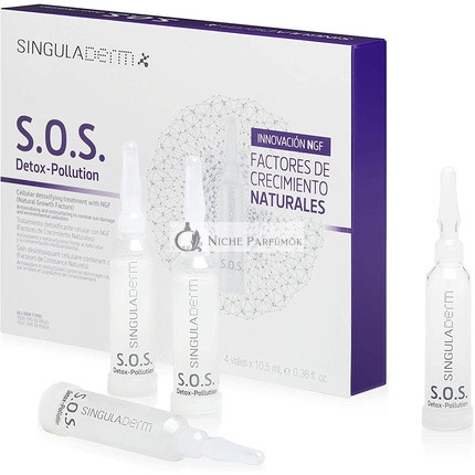 Singuladerm SD S.O.S Detox-Pollution Antioxidáns és Rekonstruáló Szérum 4 Ampulla 42ml
