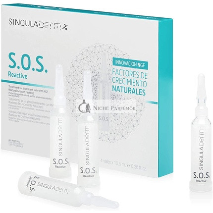 Singuladerm SD S.O.S. Reaktív Intenzív Védő Szérum Érzékeny/Reaktív Bőrre, 4 Ampulla, 42ml
