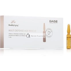   Laboratorios Babé Multi Defense Age Rescue Ampullák Egészséges Öregedés+ Regeneráló, Revitalizáló és Fiatalító Hatás, Tömör és Hidratált Bőr, Ránc Buborékok 7 Ampulla x 2ml - Csomag 7
