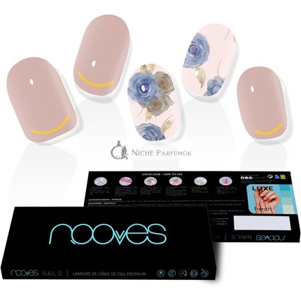 Nagelgel-Filme Elegante Blumen Premium Luxe Metallic 20 Einheiten