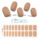 NOOVES NAILS Premium Vorgeheizte Gel-Nagelfolien Cru au Soleil Braun Halbfertige Gel-Nagelstreifen, Halbtägige Gel-Sticker