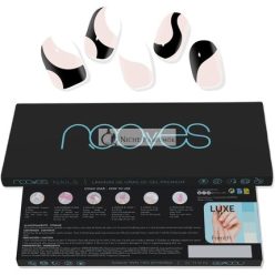   NOOVES NAILS Premium Vorgehärtete Gel-Nagelfolien Weißes Kuhmuster, Halbhärtende Gel-Nagelstreifen, Halbdauerhafte Gel-Aufkleber