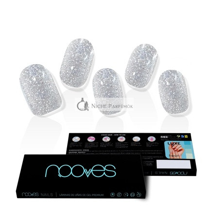 NOOVES NAILS Premium vorgefertigte Gel-Nagelfolien - Dazzling Diva Metallic, semi-cured Gel-Nagelstreifen, semi-permanente Gel-Aufkleber