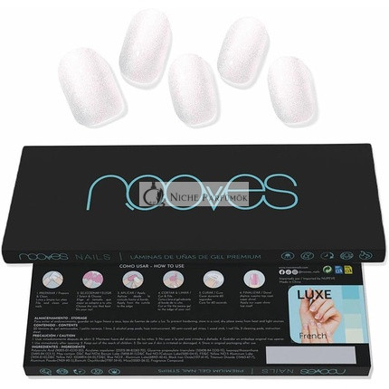 Nooves Weiße Perlen Nagelgel Blätter 20 Stück