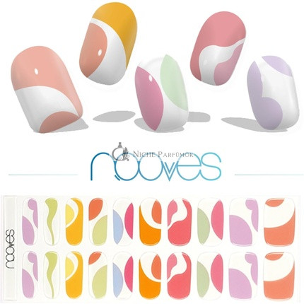 NOOVES NAILS Premium Vorgefertigte Gel-Nagelfolien - Paradies Kunstdesign, Halbhärtende Gel-Nagelstreifen, Semipermanente Gel-Aufkleber