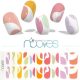 NOOVES NAILS Premium Vorgefertigte Gel-Nagelfolien - Paradies Kunstdesign, Halbhärtende Gel-Nagelstreifen, Semipermanente Gel-Aufkleber