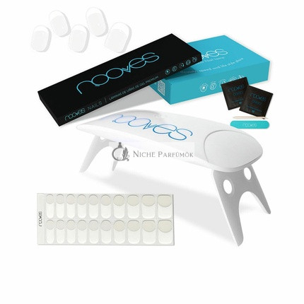 NOOVES PREMIUM Gel-Nagelblätter Set mit 8W tragbarer UV/LED-Nagellampe - 5 Stück Packung