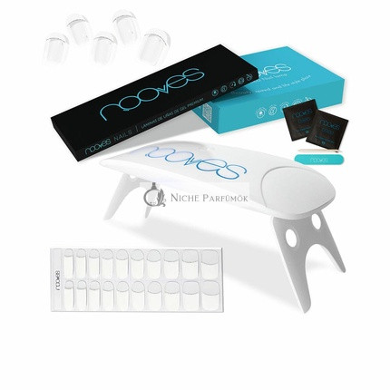 NOOVES Premium Gel-Nagelfolien-Set mit Französischen Nagelfolien und Tragbarer UV/LED Nagellampe 8W - 5 Stück