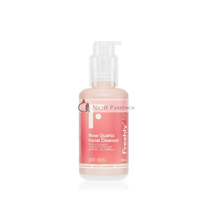 Freshly Cosmetics 99% Natürliches Gesichtsreinigungs-Gel für reizfreies Reinigen Rosenquarz, 100ml