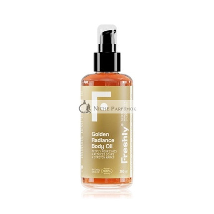 Freshly Cosmetics Arany Ragyogás Testolaj, Hidratáló Testolaj, Striák Elleni Olaj, 200ml