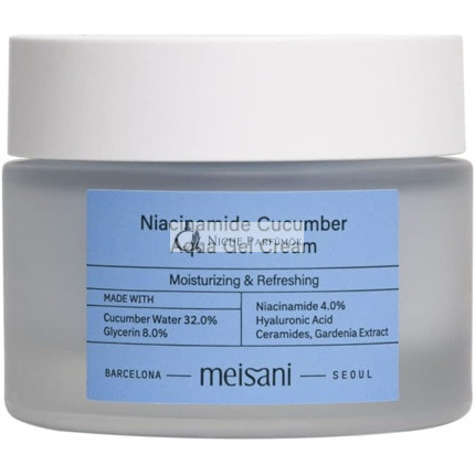 Meisani Niacinamid Uborkás Aqua Gél Krém Arctápláló, 50ml