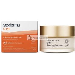   Sesderma C-Vit Hidratáló Arckrém C-vitaminnal, Ragyogó Bőrért, 50 ml
