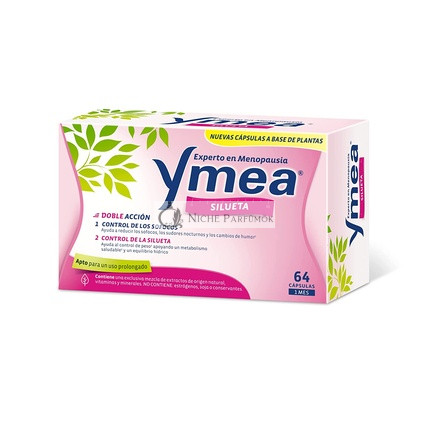 Ymea Silueta Menopauza Kezelés Kettős Hatású Forró Hullám Ellenőrzés és Siluetta Ellenőrzés Hosszan Tartó Használatra Estrogének, Szója vagy Tartósítószerek Nélkül 64 Kapszula