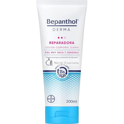 Bepanthol Derma Repair Testápoló Krém Azonnali és Hosszantartó Hidratálás Nagyon Száraz és Érzékeny Bőrre, 200ml