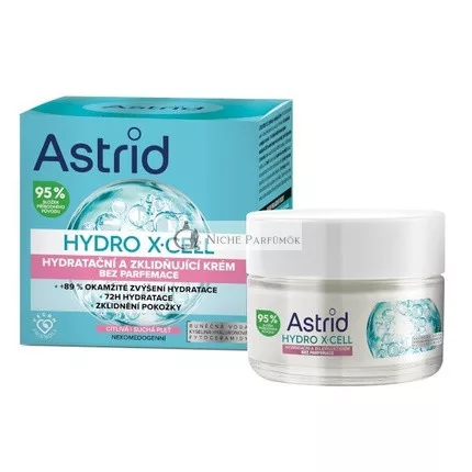 Feuchtigkeitsspendende und beruhigende Creme für empfindliche Haut ohne Parfüm Hydro X-Cell, 50ml