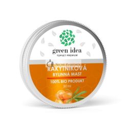   Green Idea Bio-tengeri homoktövis kenőcs regeneráló sebgyógyulásra, égési sérülésekre, ekcémára és szöveti helyreállításra, természetes antioxidáns 50ml