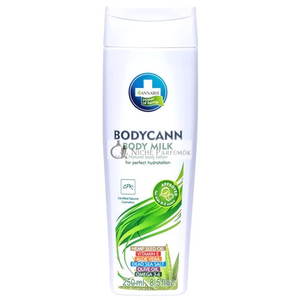 Annabis BODYCANN 100% Natürliche Vegane Körpermilch mit Bio-Hanf Intensive Feuchtigkeitspflege und Regeneration für empfindliche, trockene, ekzematöse und psoriatische Haut