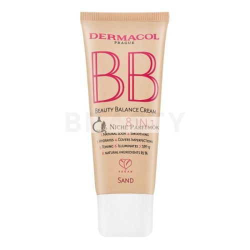 Dermacol BB Beauty Balance Cream 8in1 BB krém az egységes és világosabb arcbőrre Sand 30 ml
