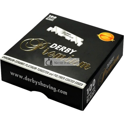DERBY TOKAI Schwedischer Stahl 100 Halbe Rasierklingen Premium Schwarz