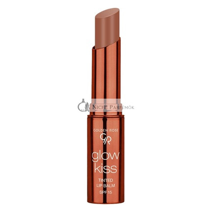 Golden Rose Cosmetics Glow Kiss Tönender Lippenbalsam mit SPF15 Vegane Formel Schokoladenkuchen