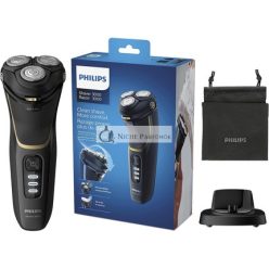   Philips Series 3000 Férfi Elektromos Borotva 5D Pivot & Flex Fejekkel, Fekete Arany