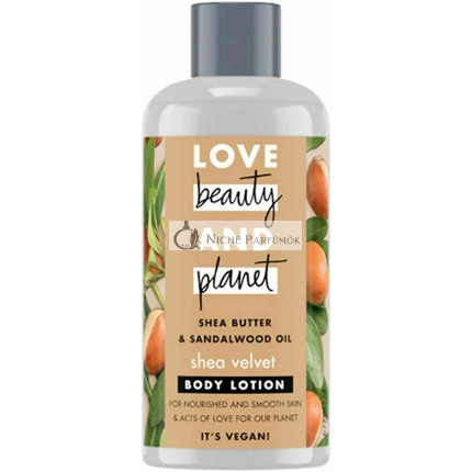 Love Beauty & Planet Shea Víz és Szantálfa Olaj Testápoló, 100 ml