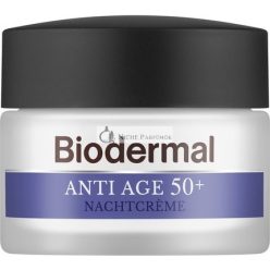   Biodermal Anti-Aging Éjszakai Krém 50+ - Éjszakai Krém Niacinamiddal és Shea Vajjal - Segít Csökkenteni a Ráncokat - 50ml