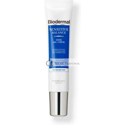 Biodermal Sensitive Balance Augen-Gel-Creme - Gesichtspflege mit Hyaluronsäure - Augencreme für empfindliche Haut - 15 Ml