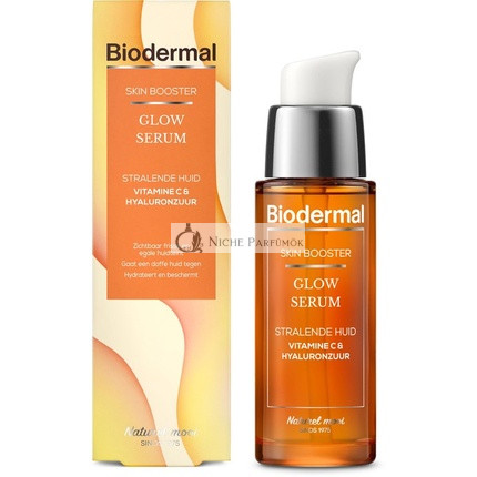 Biodermal Bőrjavító Glow Szérum - Ragyogó Bőrért Hyaluronsavval és C-vitaminnal, 30ml