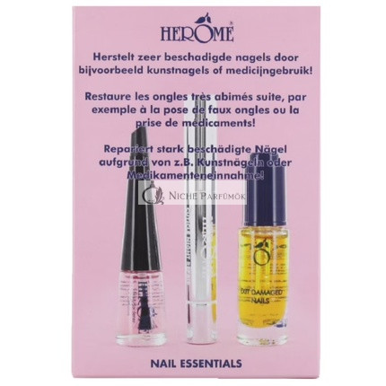 Körömápoló Szett - Körömlakklemosó 7ml, Erősítő 4ml, Kutikula Kezelés 1.3ml