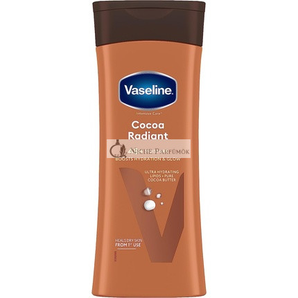 Vaseline Intenzív Ápolás Kakaó Radiáns Testápoló 100% Kakaóvaj a Száraz Bőrért, 400ml