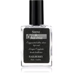  NAILBERRY Shine & Breathe Oxigénáló Ultra Fényes Fedőlakk, 15 ml