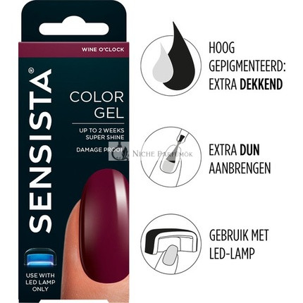 Sensista Color Gel Wein O'Clock - Dunkelrot, 14 ml