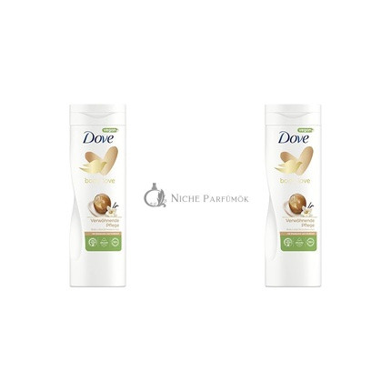 Dove Body Love Körperlotion Nährende Pflege für trockene Haut mit Sheabutter und Vanilleduft, 400ml - 2 Stück
