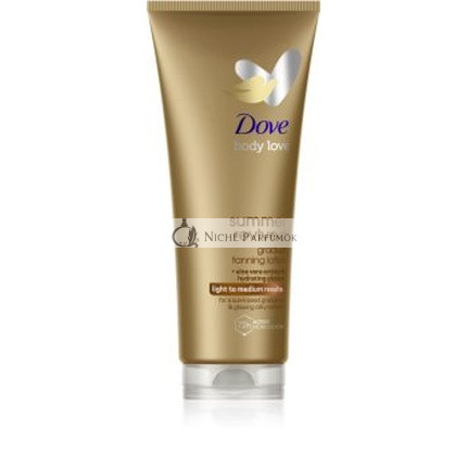 Dove Derma Spa Summer Revived Körperlotion für helle bis mittlere Haut, 200 ml