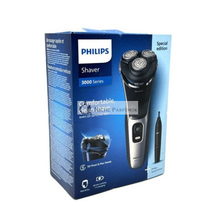 Philips Rasierer 3000 Series S3143/02 und NT1650 Nasen-Trimmer