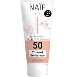   Naïf Ásványi Napvédő Krém SPF50 Babák és Gyermekek Számára, 100ML