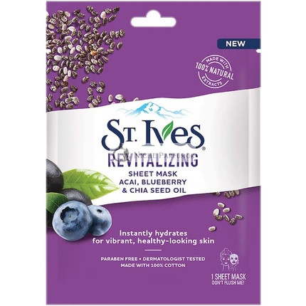St Ives Revitalisierende Acai-, Heidelbeer- und Chia-Samenöl-Gesichtsmaske 23ml