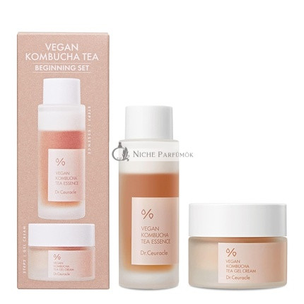 Dr. Ceuracle Vegane Kombucha Tee Starter Set - Essenz 50ml, Gelcreme 30g - Hydratisierende und Gesunde Haut - Tierversuchsfrei