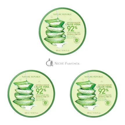 Nature Republic Neue Beruhigende & Feuchtigkeitsspendende Aloe Vera 92% Gel - 3 Stück