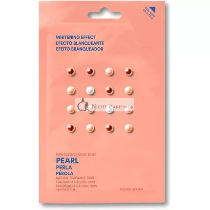 HOLIKA HOLIKA Pure Essence Maskenblatt Perle 25ml, Leichter Aufhellungseffekt, Natürlicher Duft, Zellregeneration