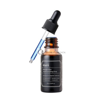 [DearKlairs] Midnight Blue Youth Activating Drop, 20ml, Kettős EGF Peptidek, Guaiazulén, Adenozin Éjszakai Szérum
