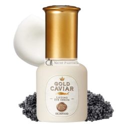   SKINFOOD Arany Kaviár EX Lifting Szemszérum 32ml - Koncentrált Kaviár és Arany Tápláló Szemesszencia Száraz Lógó és Érett Bőrre - Legjobb Világosító Hidratálók Száraz Bőrre 32ml