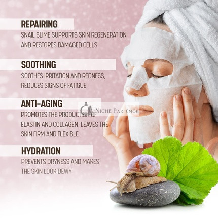 Koreai Bőrápoló Csiga Maszk Szépség Arcmaszk Hidratáló Anti-Aging Ránctalanító Mély Hidratálás
