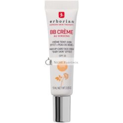   Erborian BB Krém Ginsenggel, Imperfectionszáró Alapozó 5 az 1-ben Koreai Bőrápoló Arckrém SPF 20, Doré árnyalat, 15ml