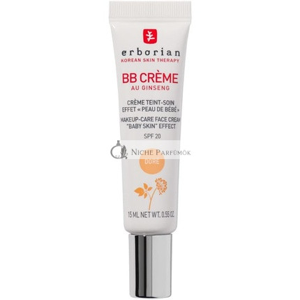 Erborian BB Creme mit Ginseng, Makelabdeckende Foundation 5-in-1 Koreanische Hautpflege-Gesichtscreme SPF 20, Doré Farbton, 15ml