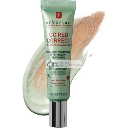 Erborian CC Red Correct mit Centella Asiatica Farbkorrektur- und Rötungskorrekturcreme, 15ml