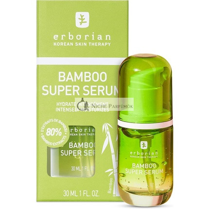 Erborian Bamboo Super Serum Gesichtscreme mit Bambusextrakt und Hyaluronsäure, 30 ml