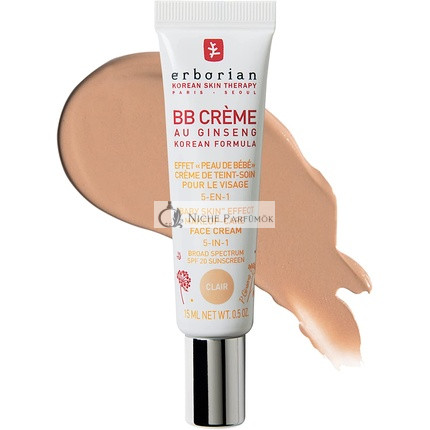 Erborian BB Cream mit Ginseng Komplex 5-in-1 Koreanische Kosmetikbehandlung SPF 20, 15ml